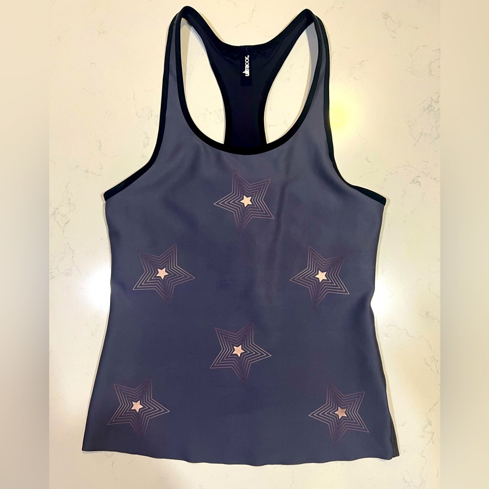 NWOT Ultracor racer back built in bra workout top